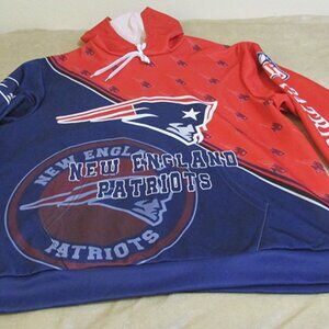 NFL New England Patriots Pull Over Long Sleeve Hoodie Size 2XL